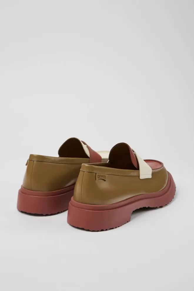 Zapatos De Vestir<Camper Mocasin De Piel Multicolor Para Hombre