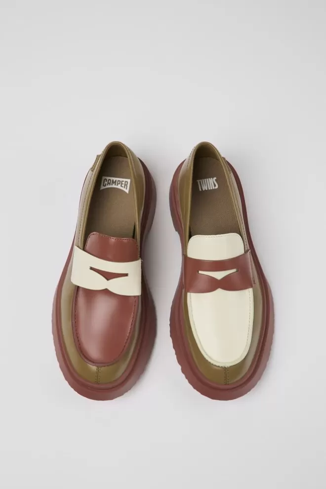 Zapatos De Vestir<Camper Mocasin De Piel Multicolor Para Mujer