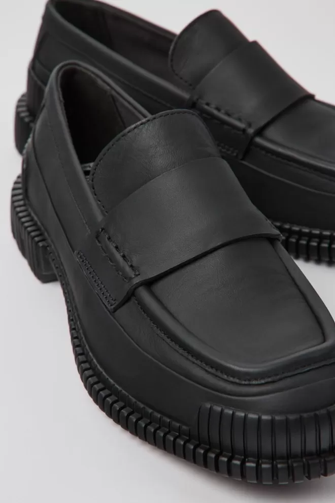 Zapatos De Vestir<Camper Mocasin De Piel Negro Para Mujer