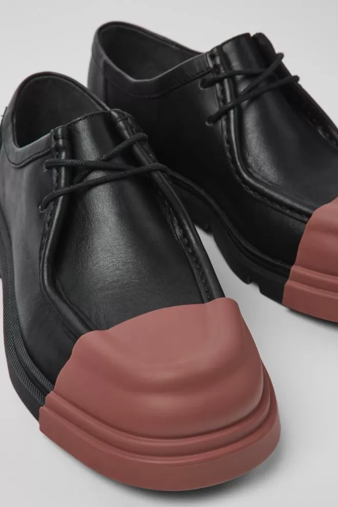 Zapatos De Vestir<Camper Mocasin De Piel Negro Para Mujer