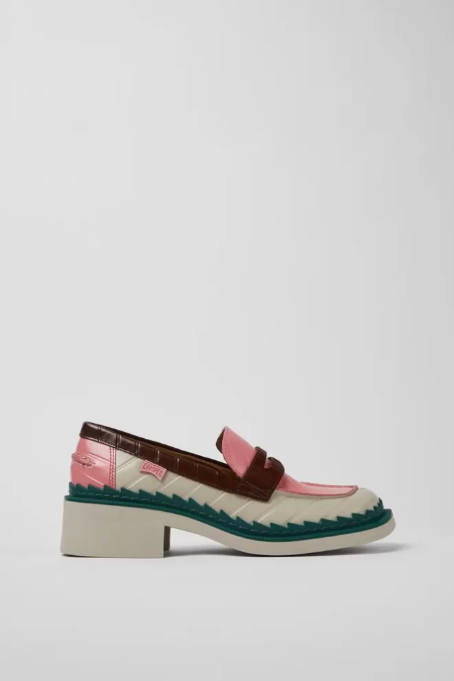 Zapatos De Vestir<Camper Mocasines Multicolores De Piel Para Mujer