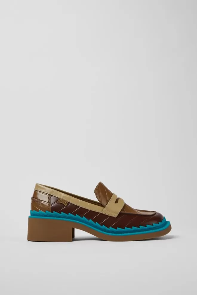 Zapatos De Vestir<Camper Mocasines Multicolores De Piel Para Mujer