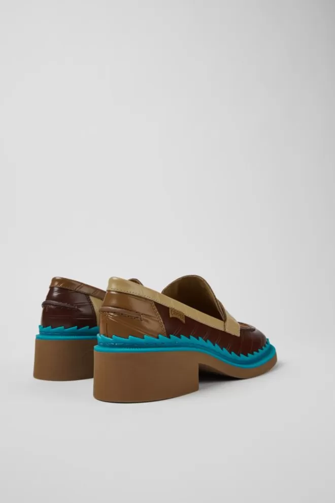 Zapatos De Vestir<Camper Mocasines Multicolores De Piel Para Mujer