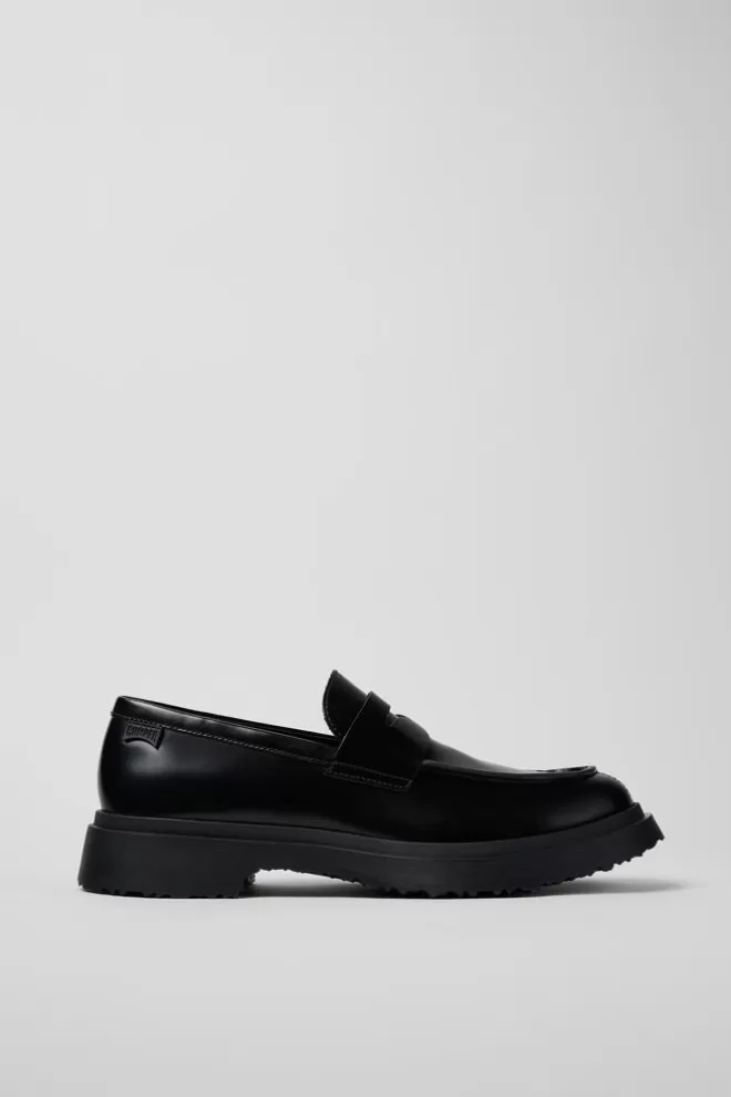 Zapatos De Vestir<Camper Mocasines Negros De Piel Para Hombre