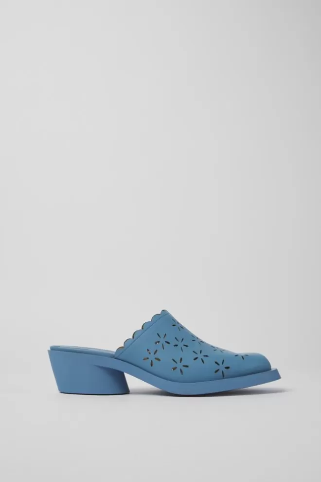 Zapatos De Vestir<Camper Mules Azules De Piel Para Mujer