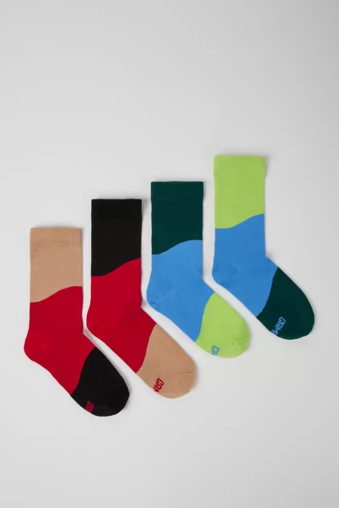 Calcetines<Camper Pack De 2 Pares De Calcetines Largos Multicolor