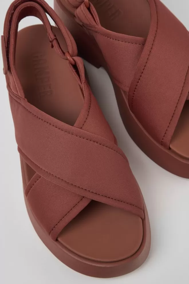 Sandalias<Camper Sandalia Con Tira Cruzada De Tejido Para Mujer