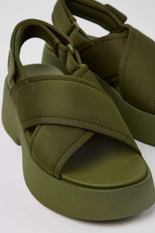 Sandalias<Camper Sandalia Con Tira Cruzada De Tejido Para Mujer