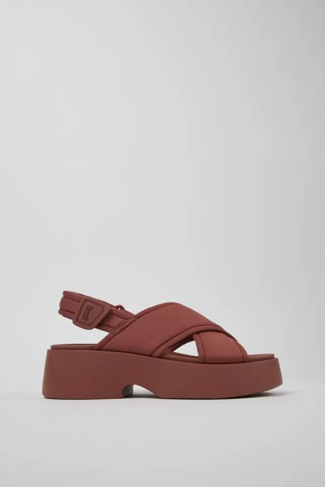 Sandalias<Camper Sandalia Con Tira Cruzada De Tejido Para Mujer