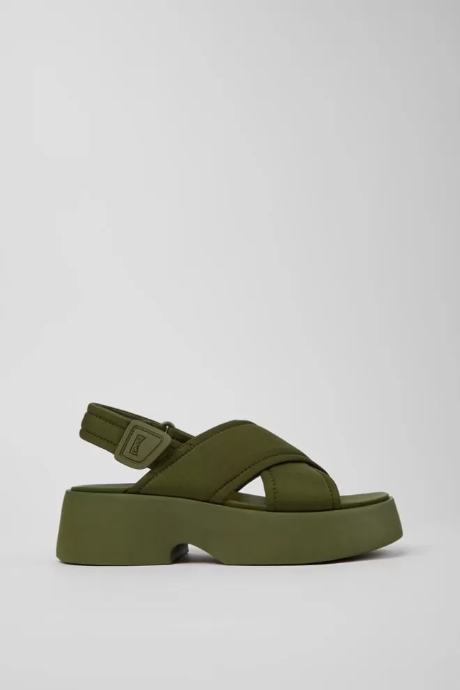 Sandalias<Camper Sandalia Con Tira Cruzada De Tejido Para Mujer