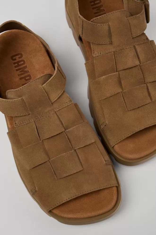 Sandalias<Camper Sandalia De Nobuk Marron Para Hombre