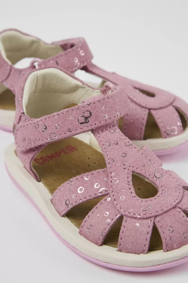 Sandalias<Camper Sandalia De Nobuk Rosa