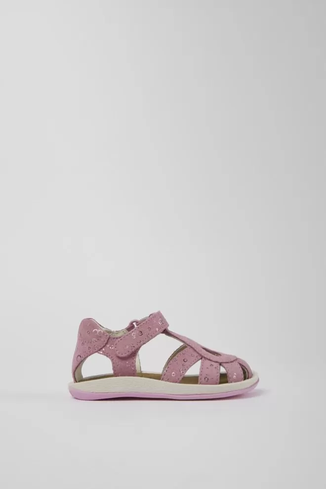 Sandalias<Camper Sandalia De Nobuk Rosa