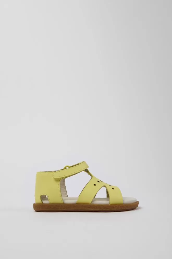 Sandalias<Camper Sandalia De Piel Amarilla