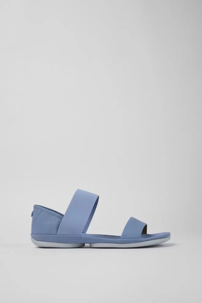 Sandalias<Camper Sandalia De Piel Azul Para Mujer