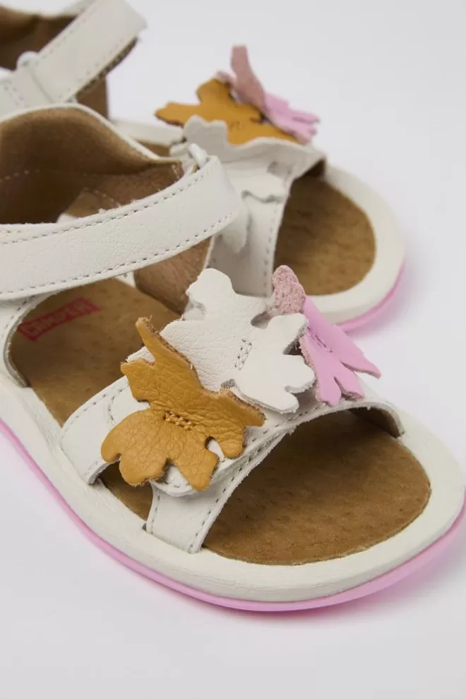 Sandalias<Camper Sandalia De Piel Blanca