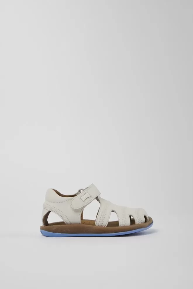 Sandalias<Camper Sandalia De Piel Blanca