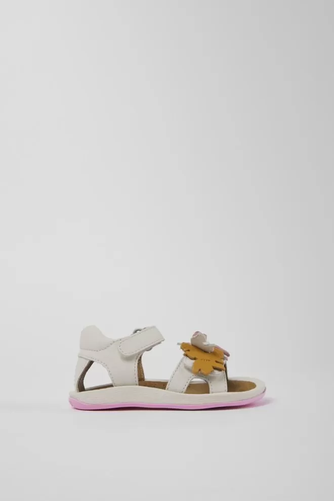 Sandalias<Camper Sandalia De Piel Blanca