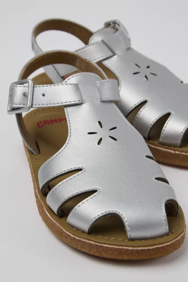 Sandalias<Camper Sandalia De Piel Gris