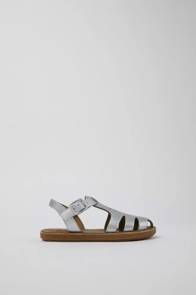 Sandalias<Camper Sandalia De Piel Gris