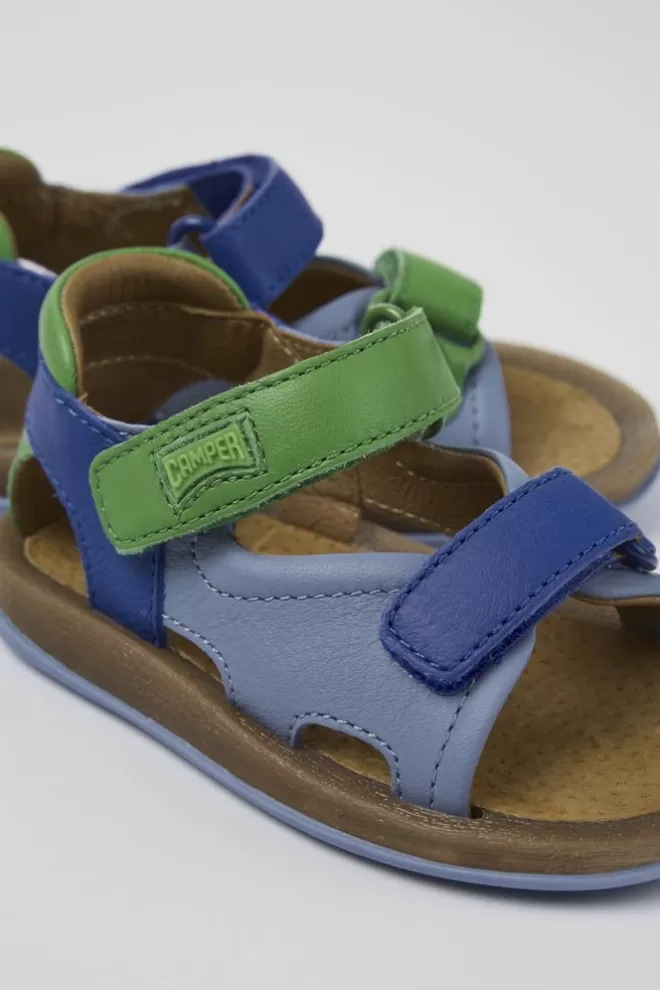 Sandalias<Camper Sandalia De Piel Multicolor Con Dos Tiras