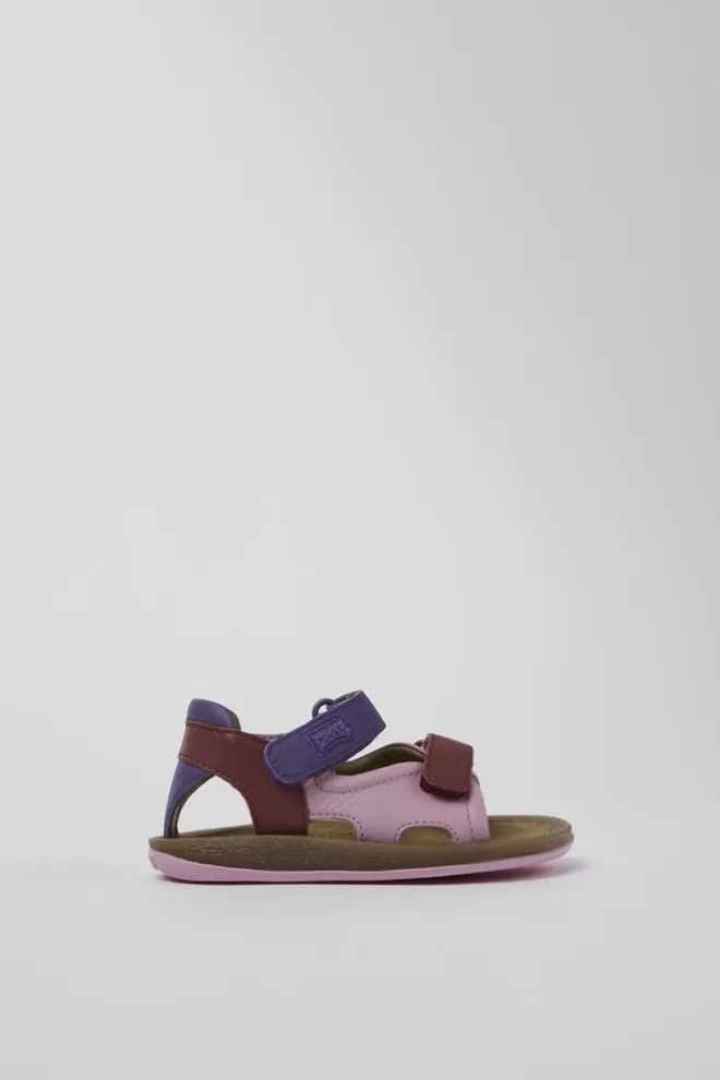 Sandalias<Camper Sandalia De Piel Multicolor Con Dos Tiras