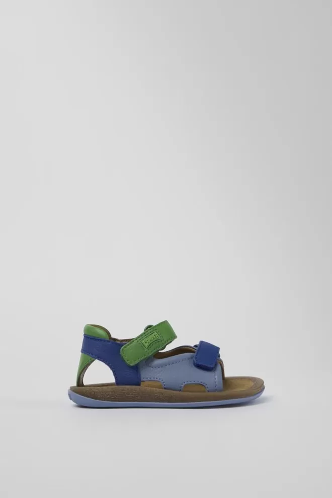 Sandalias<Camper Sandalia De Piel Multicolor Con Dos Tiras