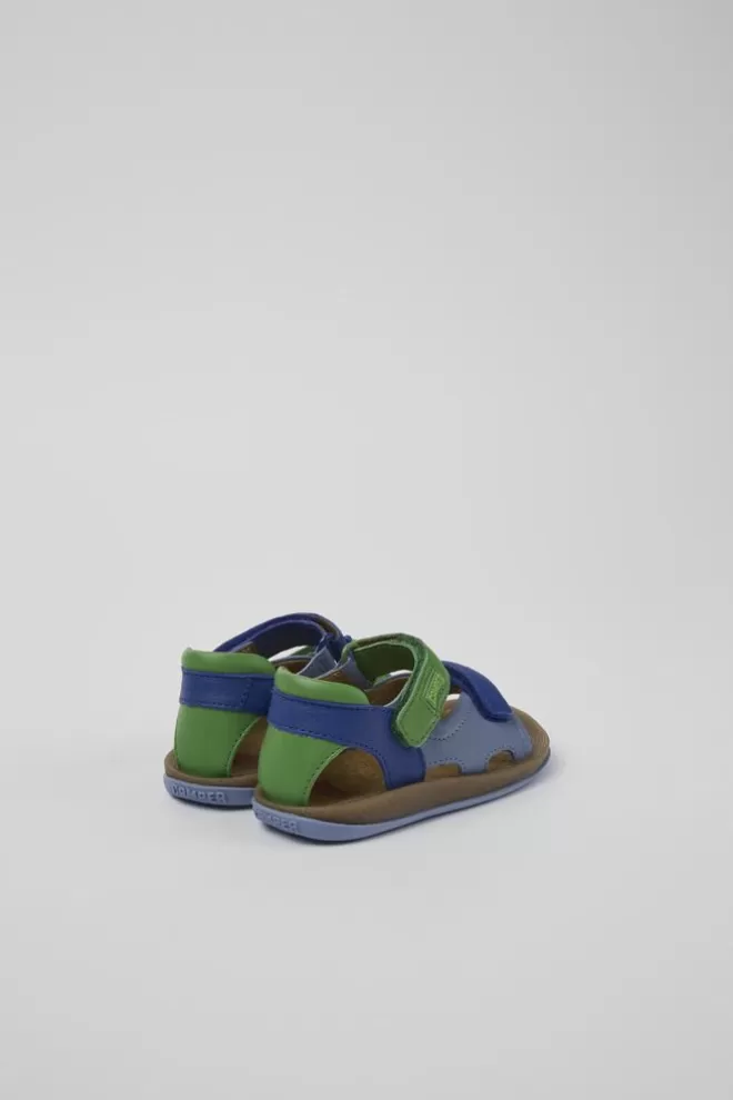 Sandalias<Camper Sandalia De Piel Multicolor Con Dos Tiras
