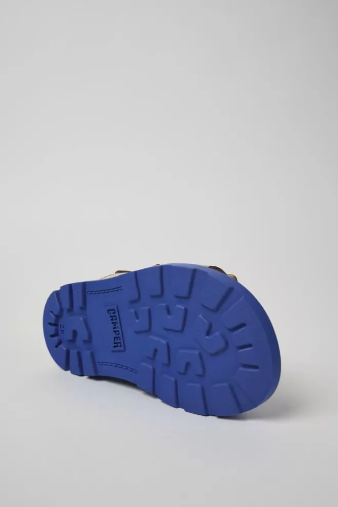 Sandalias<Camper Sandalia De Piel Multicolor Con Dos Tiras