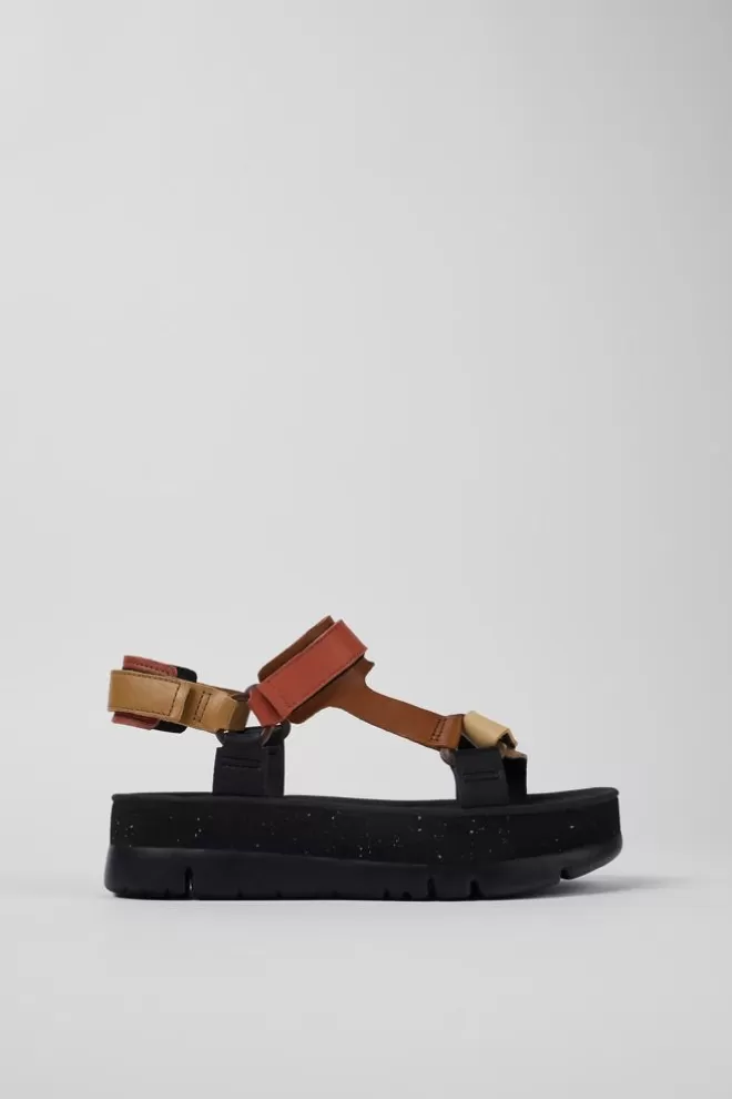Sandalias<Camper Sandalia De Piel Multicolor Para Mujer