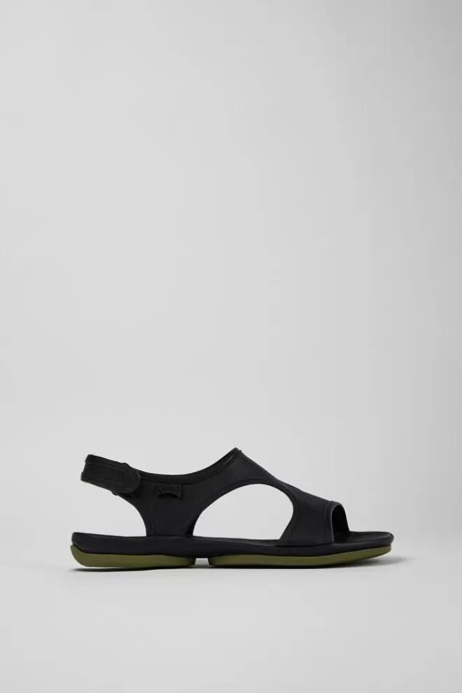 Sandalias<Camper Sandalia De Piel Negra Para Mujer