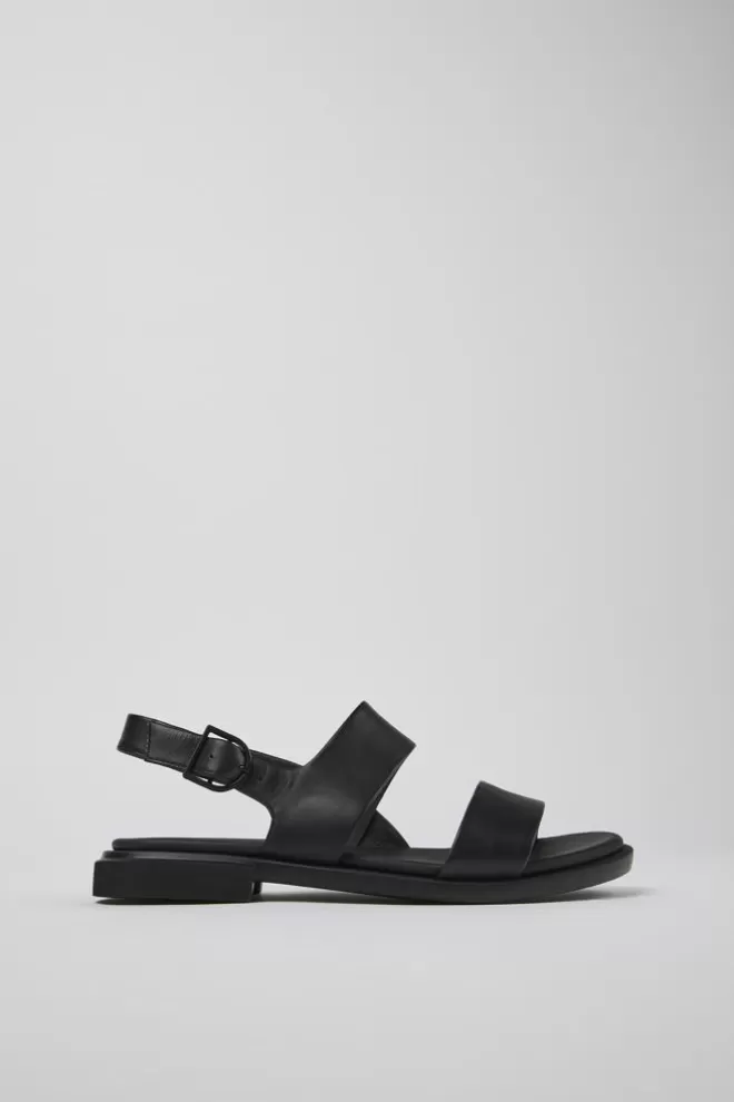 Sandalias<Camper Sandalia De Piel Negra Para Mujer