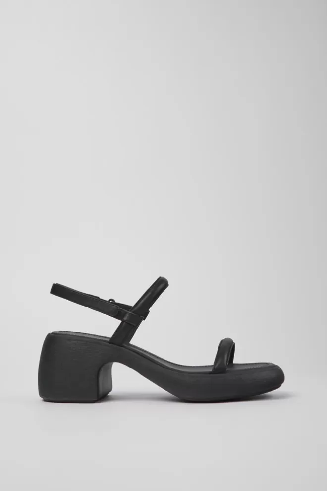 Sandalias<Camper Sandalia De Piel Negra Para Mujer