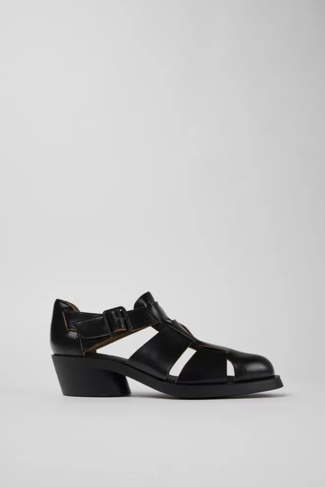 Zapatos De Vestir<Camper Sandalia De Piel Negra Para Mujer