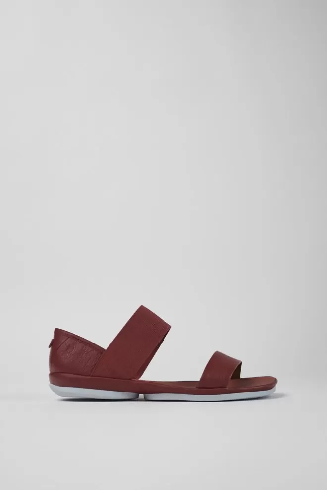 Sandalias<Camper Sandalia De Piel Roja Para Mujer