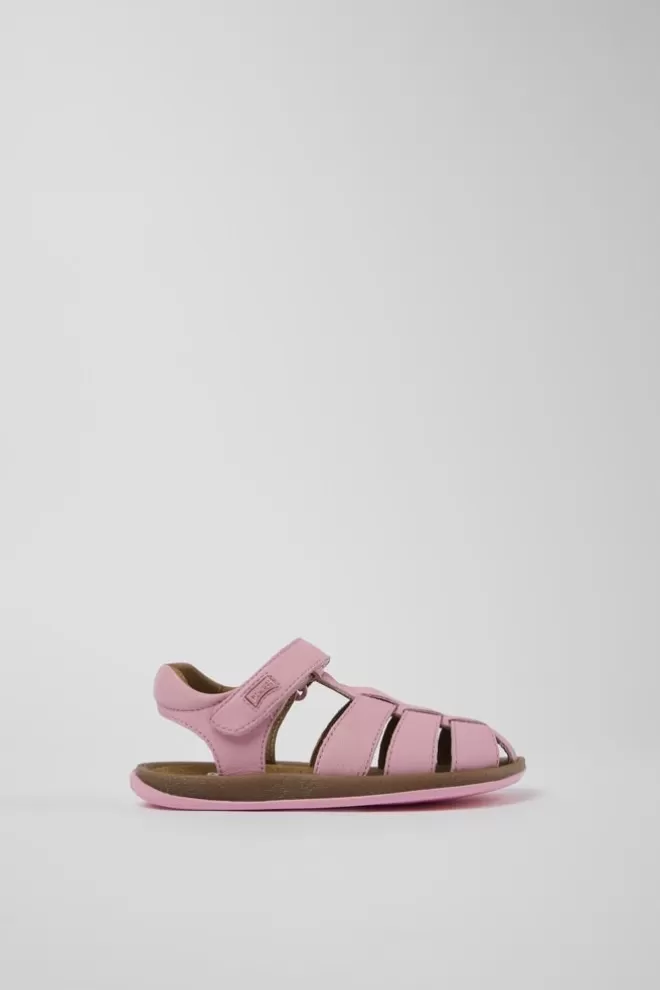 Sandalias<Camper Sandalia De Piel Rosa