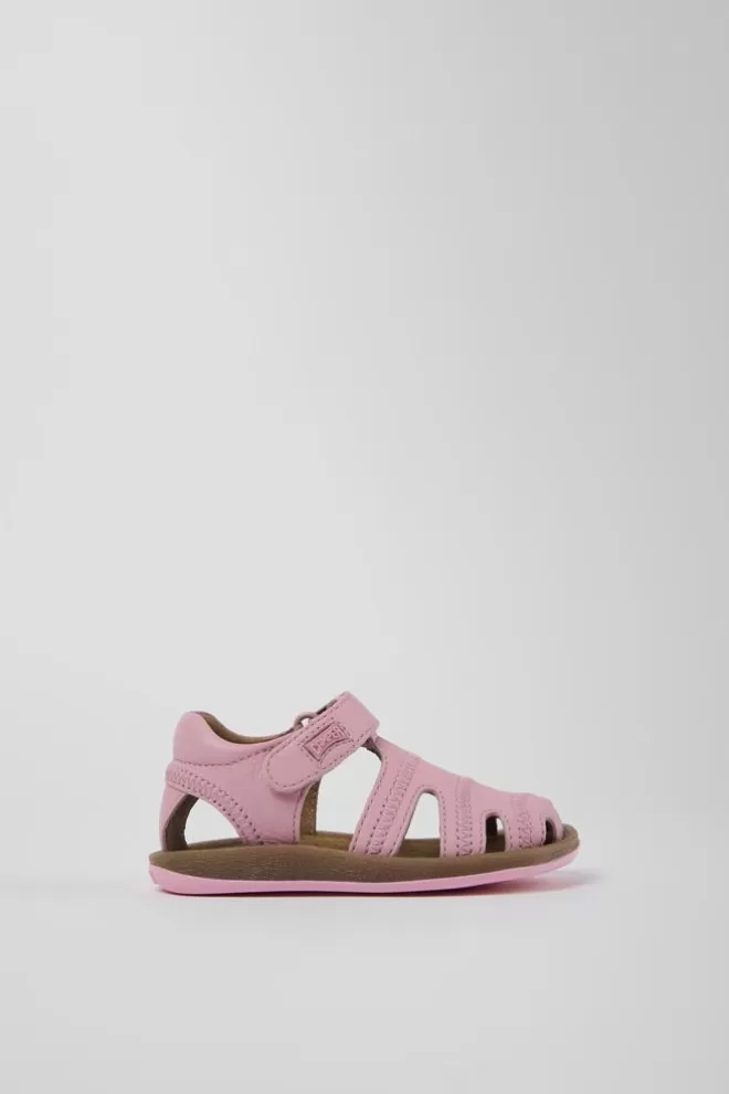 Sandalias<Camper Sandalia De Piel Rosa