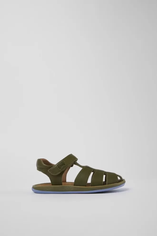 Sandalias<Camper Sandalia De Piel Verde