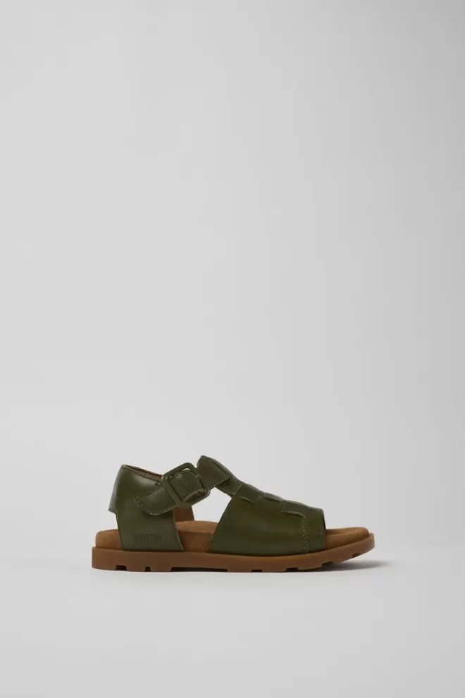 Sandalias<Camper Sandalia De Piel Verde