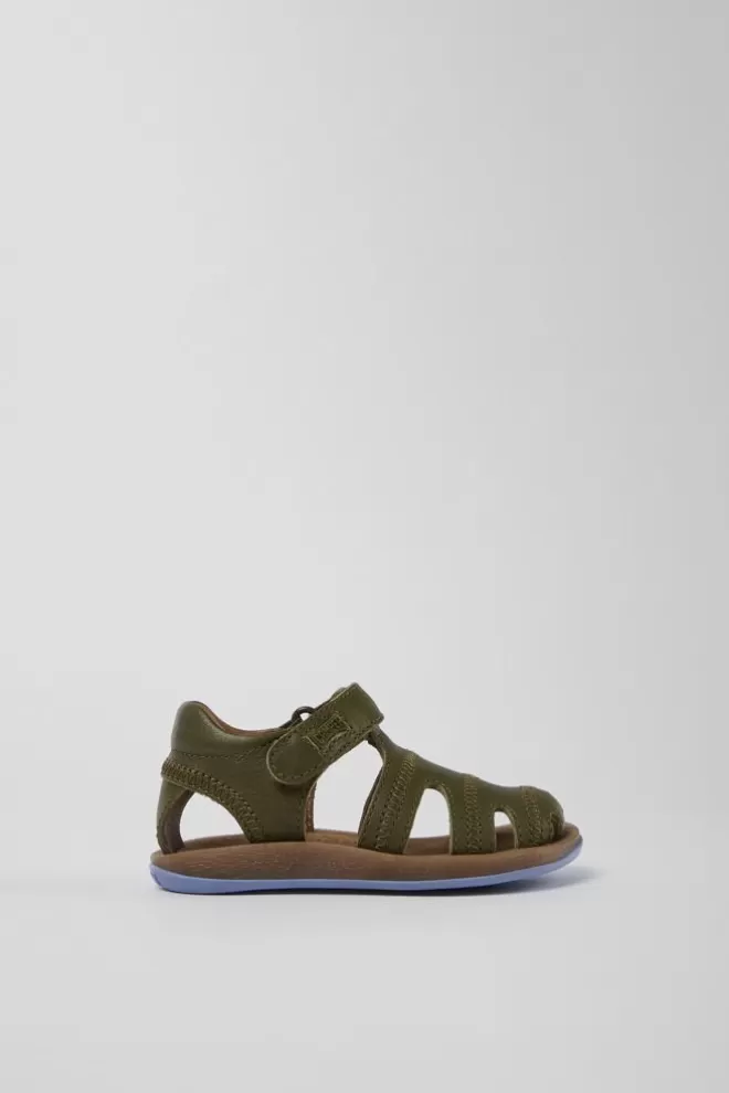 Sandalias<Camper Sandalia De Piel Verde