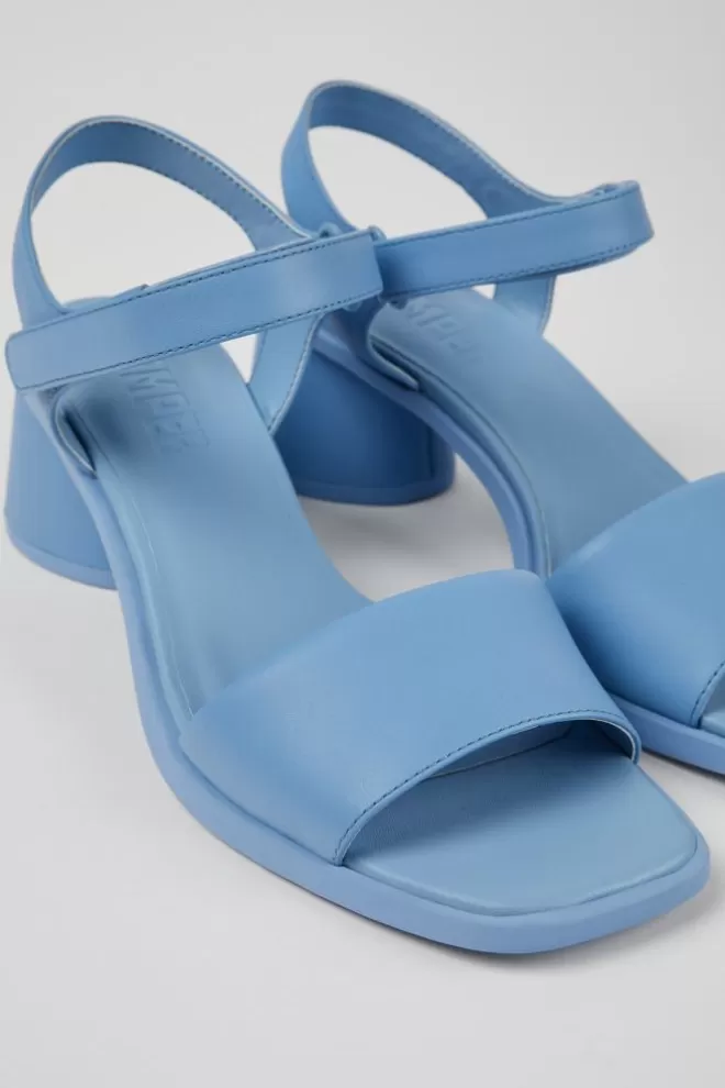 Sandalias<Camper Sandalia De Tacon De Piel Azul Para Mujer