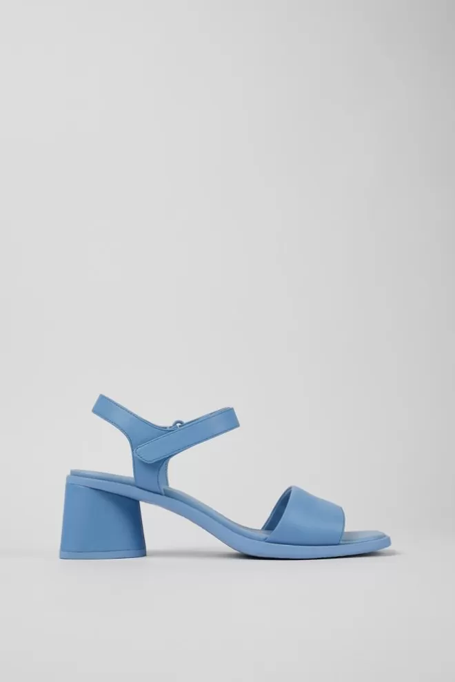 Sandalias<Camper Sandalia De Tacon De Piel Azul Para Mujer