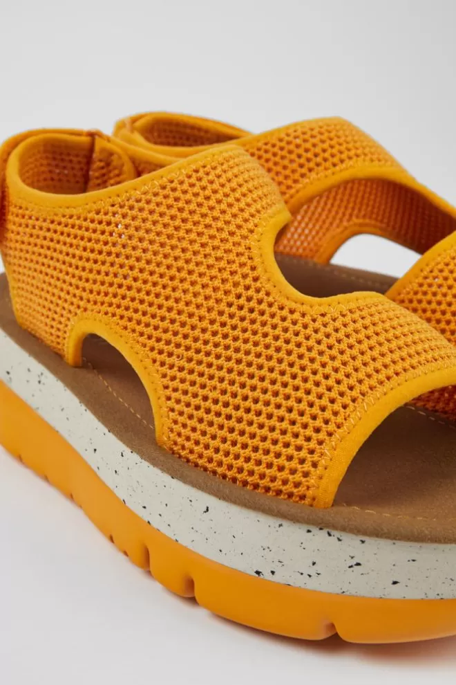 Sandalias<Camper Sandalia De Tejido Naranja Para Mujer