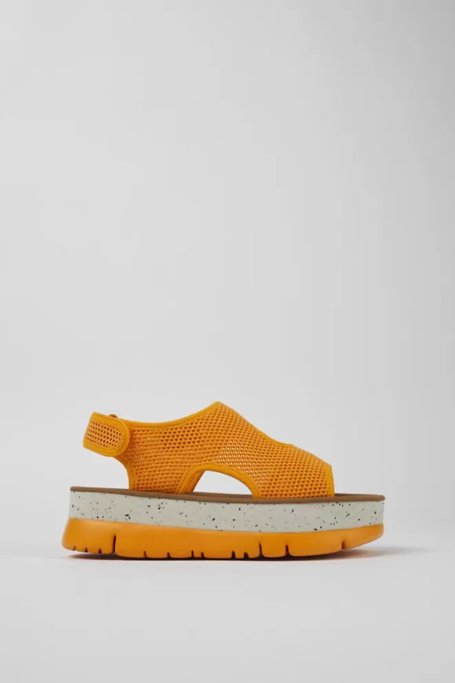 Sandalias<Camper Sandalia De Tejido Naranja Para Mujer