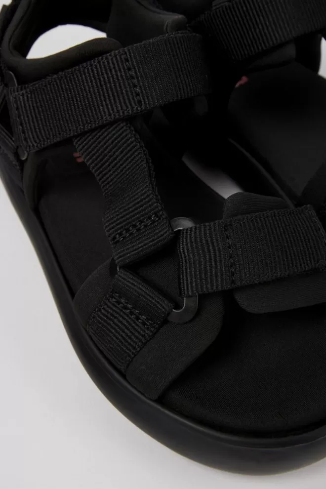 Sandalias<Camper Sandalia De Tejido Negra Para Mujer