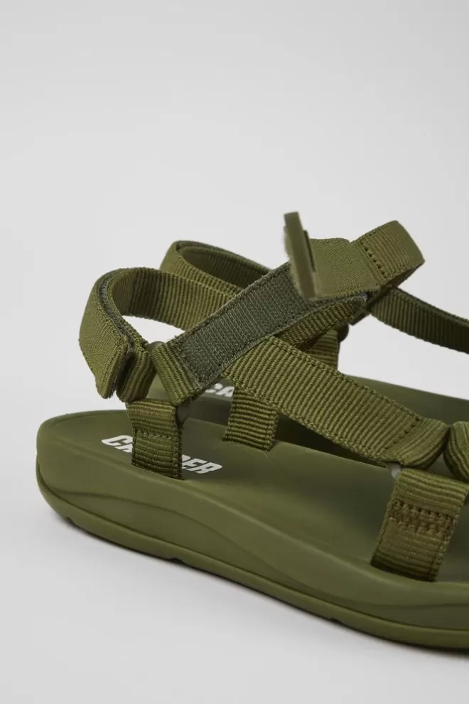 Sandalias<Camper Sandalia De Tejido Verde Para Mujer