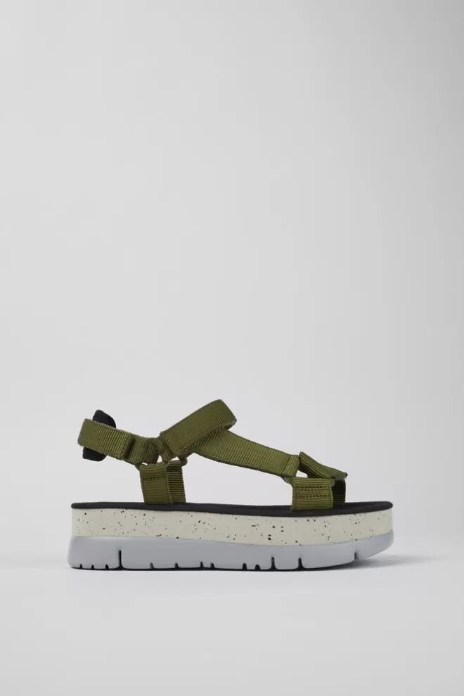 Sandalias<Camper Sandalia De Tejido Verde Para Mujer