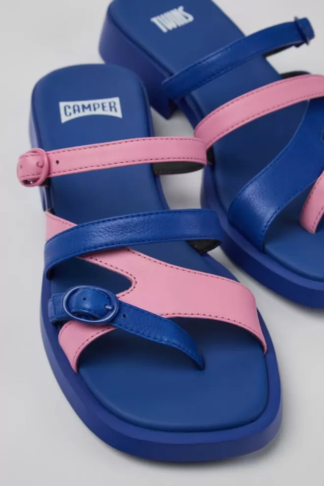 Sandalias<Camper Sandalia Sin Puntera De Piel Multicolor Para Mujer