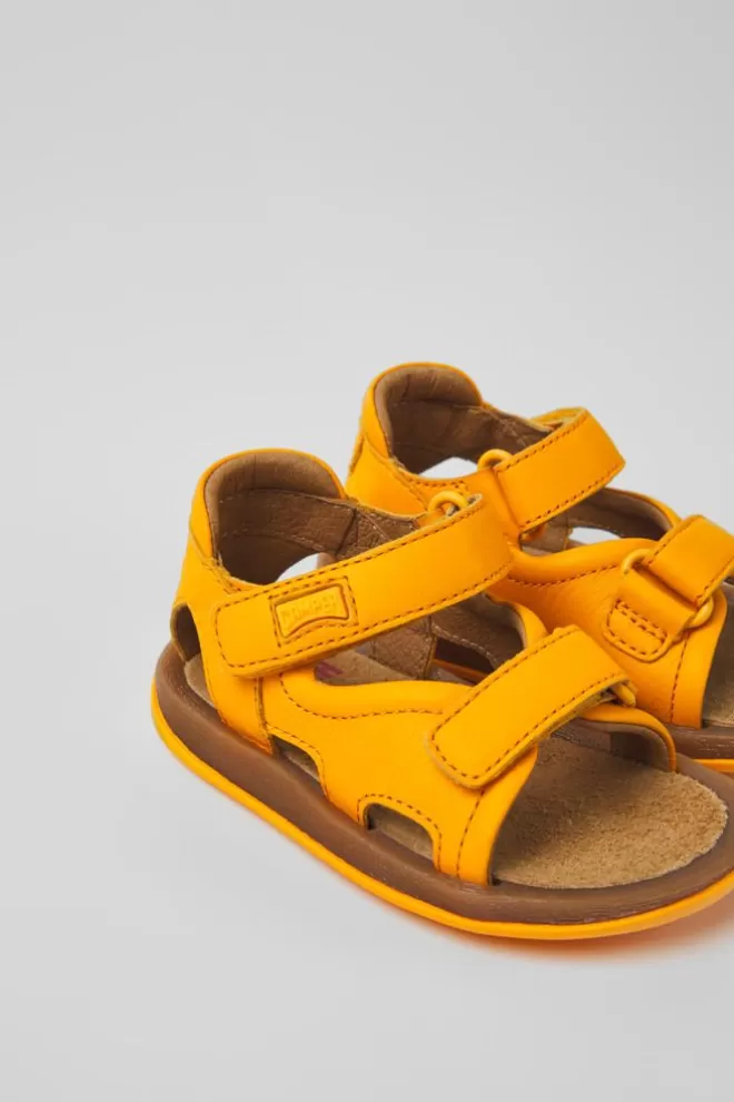 Sandalias<Camper Sandalias Amarillas De Piel Para Ninos