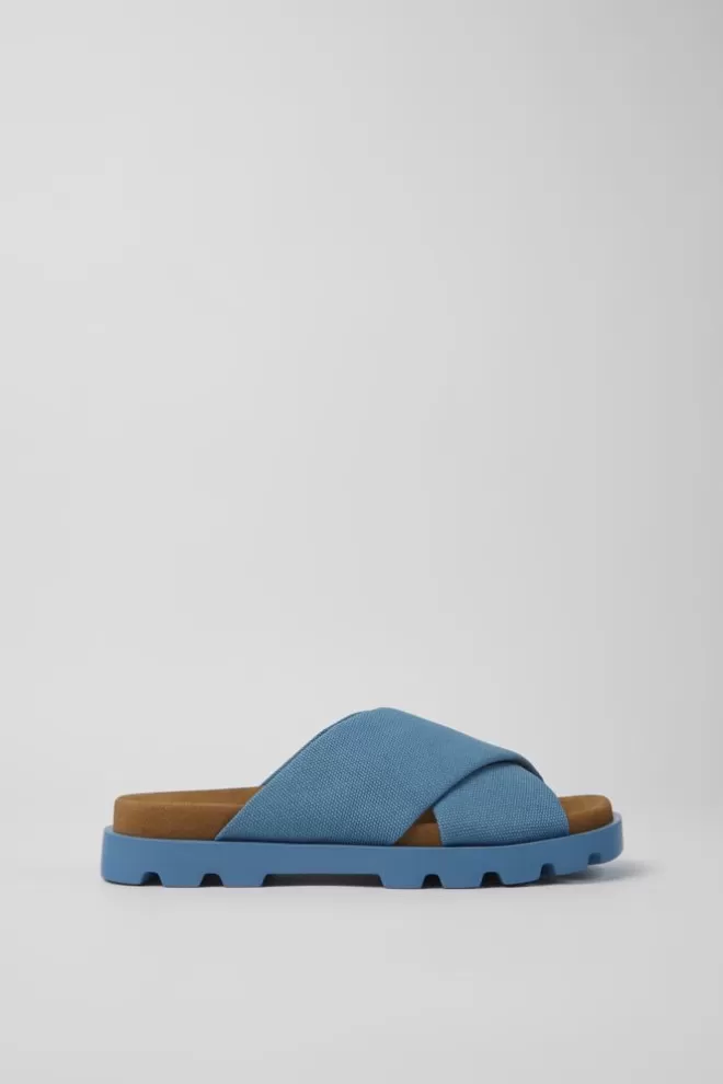 Sandalias<Camper Sandalias Azules De Algodon Reciclado Para Mujer